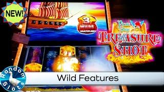 New️Pirate Ship Treasure Shot Slot Machine Wild Features