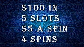 *NEW SERIES* Ep. 3. Fun Challenge: 5 slots, $5 a spin, 4 spins - Slot Machine Bonus