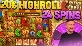24 FREE SPINS EXTRA CHILLI 20€ HIGHROLL BONUS | BIG WIN ON EXTRA CHILLI SLOT BY BIG TIME GAMING