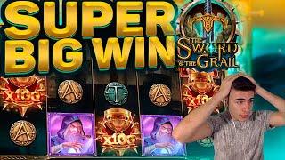 MASSIVE WIN ON THE SWORD AND THE GRAIL (NEW PLAY N GO RELEASE)