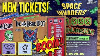 **NEW TICKETS!**  PROFIT SESSION! 10X Space Invaders  20X Lucha Libre Loot  Lottery Scratch Offs