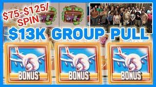 $13,000 Group Slot Pull  $500 x 26 People  BIGGEST EVER!  Brian Christopher Slots
