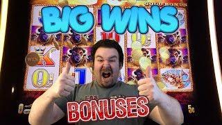 BUFFALO - BONUSES and BIG WINS - Free Spins and Jackpot Bonus Slot Machine