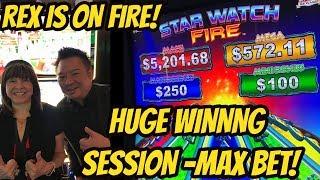 HUGE WINNING SESSION-KONAMI'S STAR WATCH FIRE-MAX BET