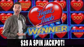 $25/Spin JACKPOT HANDPAY!  I LOVE Heart Throb Lightning Link  BCSlots at STRAT Vegas #ad