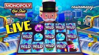 MONOPOLY - Waterworks Slot - FUN SESSION!!! - Light it Up!!! - Slot Machine Bonus