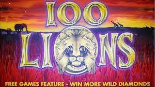SUPER BIG WIN on 100 LIONS SLOT MACHINE - PALA CASINO PART 1.  Aristocrat Classic
