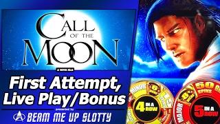 Call Of The Moon Slot - First Attempt, Live Play, Added Wilds and Free Spins Bonus
