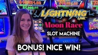 Lightning Link Moon Race! BONUS! Nice WIN!!