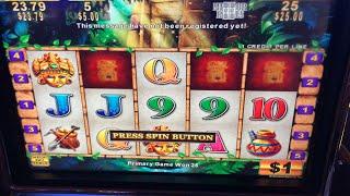 MEGA BIG WIN with a $5 High Limit Bet BONUS on TEMPLE of RICHES Slot Machine Sizzling Jackpots