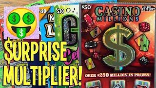 $URPRISE MULTIPLIER  $50 Casino Millions + MEET MYRTLE  TEXAS LOTTERY Scratch Offs