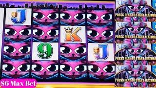 Miss Kitty Slot Machine Bonus Won $6 Max Bet | + Wonder 4 Tower 5 Dragons Slot Bonus w/Retriggers