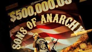 Son of Anarchy slot line hit and bonus - Aristocrat Big win!