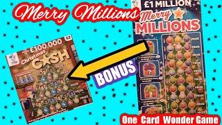 It's the turn of..Merry Milions..and Bonus card..Christmas Cash.......Two Card Wonder game