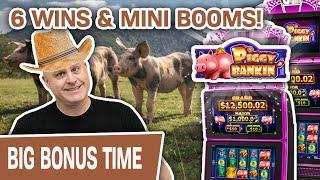 Raja Lands 6 WINS & MINI BOOMS!  30 MINUTES of Piggy Bankin’ High-Limit SLOTS
