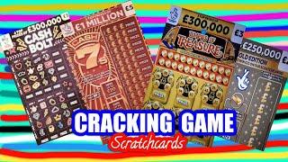 CRACKING Scratchcard Game TonightCash 7sScrabbleTemple of Treasure£250,000 GoldCash Bolt