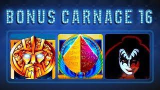 Bonus Carnage 16 - KISS, Fortunes of Atlantis, Money Galaxy Pharaoh's Power!