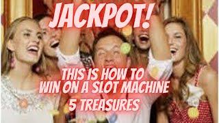 Jackpot 5 Treasures Slot Machine BIG BIG BIG