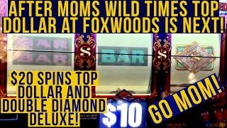 Old School Slots Presents Mom Spins $10 & $20 Double Diamond Deluxe and Shows Top Dollar Who's Boss
