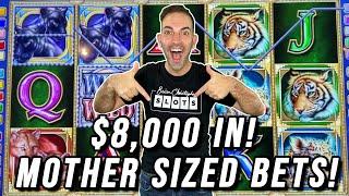 Betting $8,000 on MOTHER SIZED Bets  High Limit Slots