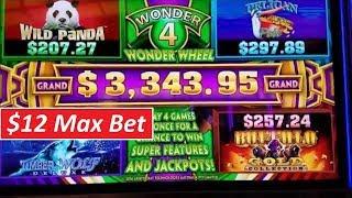 Buffalo Gold Slolt Machine Max bet  Bonus !!! Wonder 4 Aristocrat Slot