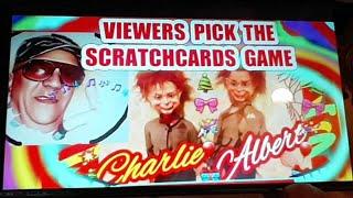 SCRATCHCARDS..VIEWERS CAN THERE PICK CARDS..