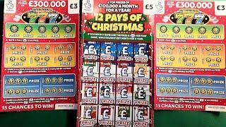 SCRATCHCARD SUNDAY..CHRISTMAS CARDS..CASH BOLT..£500 LOADED
