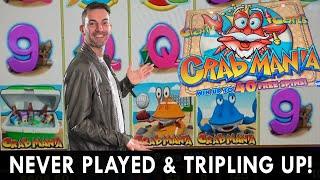 TRIPLE UP with Crafty Carl's Crab Mania!  First Time Playing & MAJOR WINS!