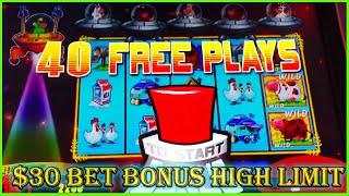 DOUBLE UP! PLANET MOOLAH HIGH LIMIT SLOTS $30 BET BONUS
