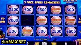Lightning Link Magic Pearl Slot Machine $10 Max Bet Bonus | DIAMOND JEWEL 2x3x4x5x Slot Machine