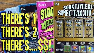 There's 1, There's 2, There's ... ! $50 500X LOTERIA  $130 TEXAS LOTTERY Scratch Offs