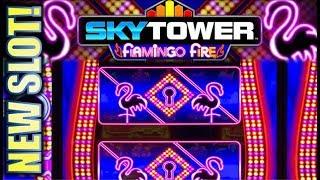 •FIRST ATTEMPT! SKY TOWER•  FLAMINGO FIRE & LADY OF THE TOWER (Incredible Technologies) Slot Machine
