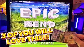 BONUS VIDEO FOR THE 3 OF YOU WHO LOVE KENO!! * EPIC KENO!!! - New Las Vegas Keno Slot Machine Bonus