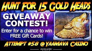 GIVEAWAY CONTEST! Hunt for 15 Gold Heads Episode #58 on TimberWolf Gold - BIG WIN Bonus!