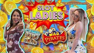 SLOT LADIES go Head-to-Head on WILD PIRATES and KING OF BLING Double Challenges!!
