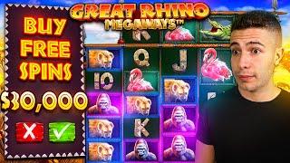 $30,000 Bonus Buy on Great Rhino Megaways  (30K Bonus Buy Series #17)