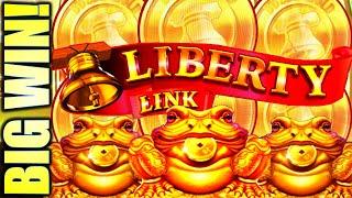 BIG WIN! I LIKE THESE BELLS!! LIBERTY LINK $5.00 DIMES (DOUBLE GOLD RICHES) Slot Machine
