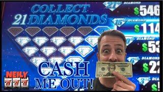BEGINNERS LUCK • FIRST TIME PLAYING 21 DIAMONDS SLOT MACHINE • CASH ME OUT WITH NEILY777