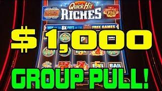 $1,000 FIRST EVER GROUP PULL!  LIVE PLAY FROM THE CASINO  PREMIERE LIVE STREAM