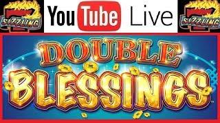 MUST SEE WIN! 88 CENT BONUS on DOUBLE BLESSINGS Sizzling Slot Jackpots LIVE Casino Machine Videos