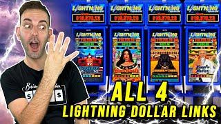 I Played ALL FOUR Lightning Dollar Link slots & it went like...