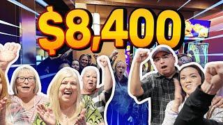 We put $8,400 into this SLOT MACHINE  My BIGGEST group pull ever !