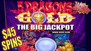 5 DRAGONS GOLD! BONUS ROUND JACKPOT! $45 SPINS!  | The Big Jackpot