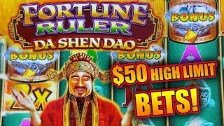 HOW TO BUY A BONUS & WIN!  $50 BETS ON FORTUNE RULER & RAGING RAMPAGE  BONUS & LIVE SLOT PLAY