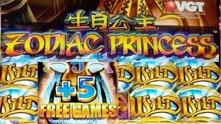 LIVE PLAY ZODIAC PRINCESS & MUSTANG FREE SPINS WHERE'S MY 15 MUSTANG HEADS!!