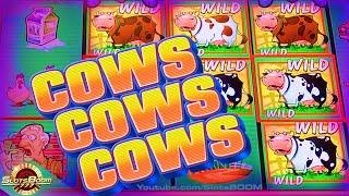 COWS COWS COWS!!!  BONUSES on Invaders Return From the Planet Moolah Slot Machine 1c Slot Machine