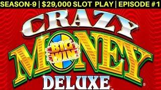 CRAZY MONEY Deluxe Slot Machine Max Bet Bonuses & BIG WIN | Season 9 | Episode #2