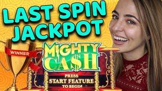 AMAZING LAST SPIN JACKPOT MAGIC on MIGHTY CASH in VEGAS!