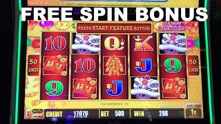 Lightning Link Happy Lantern FREE SPIN BONUS $5.00 BET Live Play Slot Machine