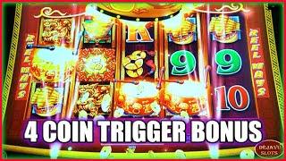 WIFE PICKS MYSTERY FOR THE COMBEACK! 4 COIN TRIGGER DANCING DRUMS EXPLOSION SLOT MACHINE